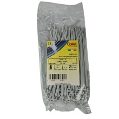 Set 100 buc colier cablu 140x3.6mm din plastic gri Cobra 913A