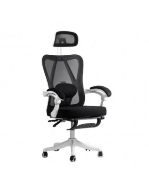 Scaun birou ergonomic OFF 428, mesh, suport lombar, tetiera, mecanism multiblock, suport picioare, 100 kg foto