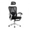 Scaun birou ergonomic OFF 428, mesh, suport lombar, tetiera, mecanism multiblock, suport picioare, 100 kg