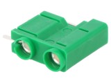 Soclu Banană 4mm Verde PCB Izolat 10A 250VDC