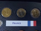 Set Euro Franța 1999-2001, 8 Monede + Medalie UNC, Colecție Numismatică, Monede Euro Franța