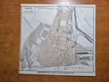 Harta orasului galati-din anii &#039;20 -&#039;30-perioada interbelica-dimensiuni 17/18 cm