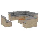 Cumpara ieftin Patio Sofa Set 11-Locuri Amestec de bej si gri deschis