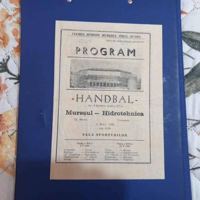 program Muresul Tg. Mures - Hidrotehnica Constanta