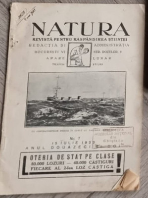 Natura - Revista Pentru Raspandirea Stiintei Nr. 7, 15 Iulie 1933 foto