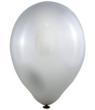 Baloane Latex 100 Bucati 10-25 Cm Argintiu Metalic Globos Festival Petreceri