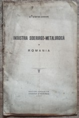 Industria siderurgo-metalurgica - Stefan Chicos// dedicatie si semnatura autor