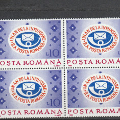 1 an POsta romana, bloc de 4,nr.lista 1298 Romania .