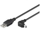 Cablu USB 2.0 la mini USB unghi 90 grade 1.8m T-T Negru, KU2M2A-90, Oem