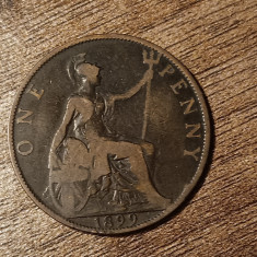 M3 C50 - Moneda foarte veche - Anglia - one penny - 1899