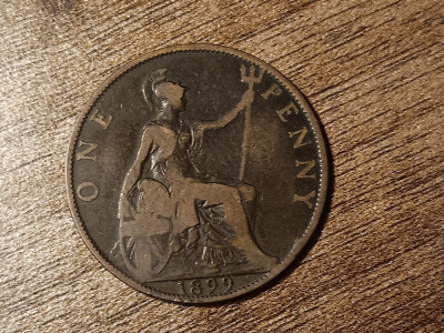 M3 C50 - Moneda foarte veche - Anglia - one penny - 1899 foto