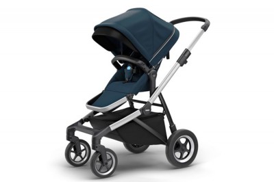 Carucior Thule SLEEK Cadru Gri si Copertina Navy Blue foto