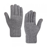 Manusi De Iarna Tactile Dama Techsuit ST0015, Marime 17cm, Gri Deschis