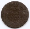 Franta 5 centimes 1796 A - L&#039;AN 5 - A, Prima Republica, Cupru, 10 gr, 28 mm, KM-640 (4), Europa, Cupru (arama)