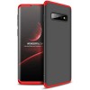 Husa 360 Samsung Galaxy S10 Plus, Magnetica, Sticla Securizata, Anti-soc, Negru/Rosu