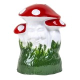 Ciuperca decorativa din ceramica pentru gradina, inaltime 27 cm, latime 21 cm
