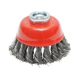 Perie de sarma tip cupa 75 mm cu fir rasucit si prindere M14 Breckner