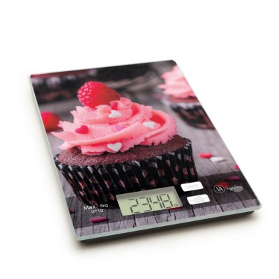 Vog und Arths - C&amp;acirc;ntar de bucătărie, 5 kg, model &amp;bdquo;muffin roz&amp;rdquo; foto