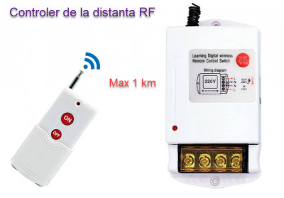 Intrerupator cu telecomanda RF de distanta pompa apa foto