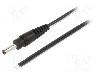 Cablu alimentare DC, cabluri, DC 3,5/1,3 mufa, negru, 0,5m, WEST POL - P13-TT-T050-050BK