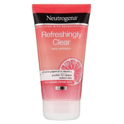 Scrub exfoliant pentru ten cu imperfectiuni, Neutrogena, Refreshingly Clear Pink Grapefruit, 150 ml foto