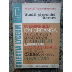 Studii si cronici literare &ndash; Pompiliu Constantinescu