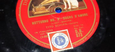 placa gramofon patefon NOTTURNO NO.3 - SOGNO &amp;quot; DE AMORE - TITO SCHIPA AVE MARIA foto