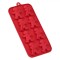 Formă Copt Silicon, 8 Compartimente, Om de Turtă Dulce, Roșu, 21x10.5cm
