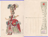 Rusia- tipuri, femei- ilustrator Dobuschinski-Crucea Rosie, Necirculata, Printata