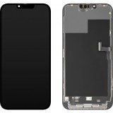 Display cu Touchscreen MP compatibil cu Apple iPhone 13 Pro Max, cu Rama, Versiune Premium Soft OLED FHD 120Hz, Negru