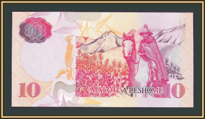 Bancnota LESOTHO, 10 Maloti 2009, UNC foto