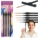 Set 5 pensule fine pentru pictura cu suport Maaleo