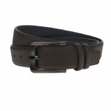 Curea barbati, casual-eleganta, din piele ecologica, latime 3.5 cm, maro - CK169M, CK LEATHER