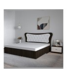 PAT DANTE WENGE 160X200 + 2 NOPTIERE FARA SALTEA