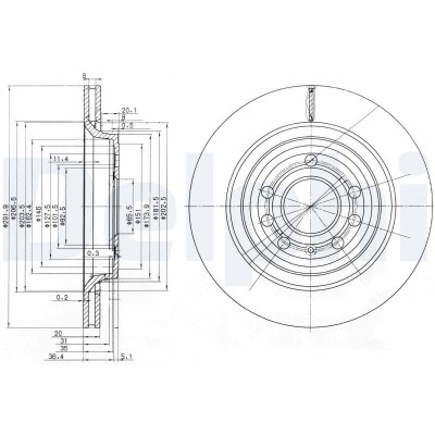 DELPHI BG3886C Disc frana foto