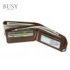 Portofel barbati, BUSY LDY&amp;GTM&reg; Echo, piele naturala premium, buzunar carte identitate, sloturi card, permis, maro