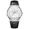 Ceas barbatesc de mana Poedagar Analog Casual Fashion Quartz Piele Negru Argintiu Alb