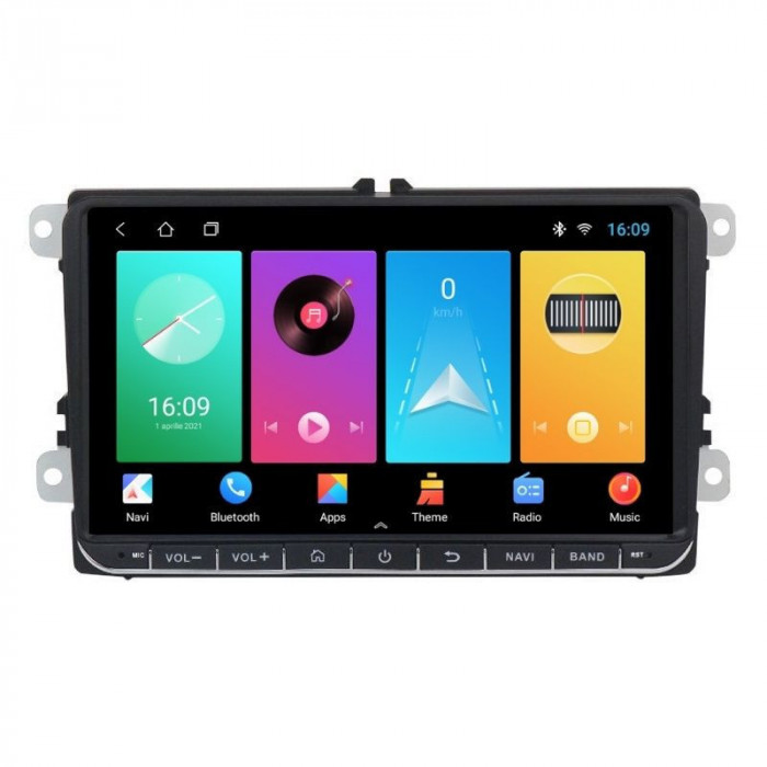 Navigatie dedicata cu Android VW Touran 2010 - 2015, 1GB RAM, Radio GPS Dual