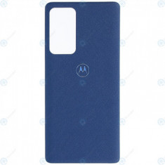 Motorola Edge 20 Pro (XT2153) Capac baterie piele vegană albastră 5S58C19373