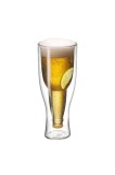 Pahar de bere, pereți dubli, 350 ml, transparent