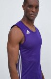 Adidas Performance tricou de antrenament cu două fețe 3G Speed culoarea violet, DY6591