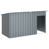 Cumpara ieftin Cusca caine cu acoperis antracit 196x91x110 cm otel galvanizat