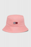 Cumpara ieftin Tommy Jeans pălărie din bumbac culoarea roz, bumbac AW0AW15957
