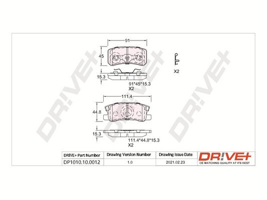 Dr!ve+ DP1010.10.0012 set placute frana,frana disc