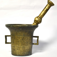 Mojar cu pistil / Piua veche din bronz - cca. 7 kg - dimensiuni mari