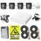 Sistem supraveghere complet Hikvision, 4 camere 5MP 3K Dual Light Audio, DVR 4 canale 3K 5MP, Accesorii, HDD 500GB, Autocolant Rovision SafetyGuard Su