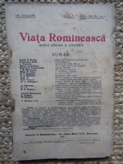 REVISTA VIATA ROMANEASCA REVISTA LITERARA SI STIINTIFICA ANUL XXII APRILIE-MAI NR. 4-5 1930