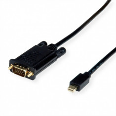 Cablu Mini Displayport la VGA 1080p T-T 1m Negru, Value 11.99.5805