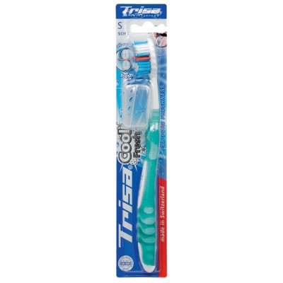 Periuta de dinti manuala Trisa CoolFresh Soft 612448, cu capac de protectie - NOU foto