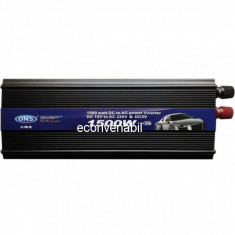 Invertor Auto 12V 1500W ONS cu USB si priza 220V foto